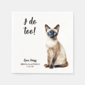 Huwelijkscocktailservetten voor katten servet (Voorkant)
