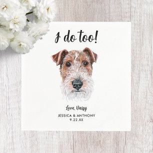 Huwelijkscocktailservietten voor honden servet