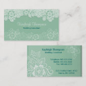 Huwelijksconsulent - Mint Lace Visitekaartje (Voorkant / Achterkant)