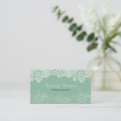 Huwelijksconsulent - Mint Lace Visitekaartje (Staand voorkant)