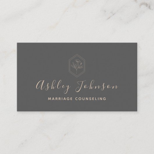 huwelijksconsultatie psychotherapeut Gray Bohemian Visitekaartje (Voorkant)