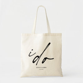 Huwelijksdag minimaal eenvoudig tote bag