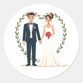 Huwelijksdaggenot Ronde Sticker