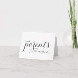 Huwelijksdagkaart voor ouders bedankkaart