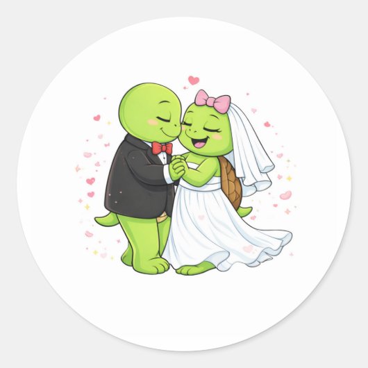Huwelijksdans Ronde Sticker (Voorkant)