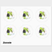 Huwelijksdans Ronde Sticker (Vel)