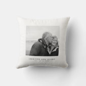 Huwelijksdatum Koppel Foto Jubileum Kussen (Achterkant)