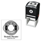 Huwelijksdatum Scheepvaart Reddingsvest Zelfinktende Stempel (In situ)