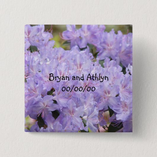huwelijksdatum voor Bride Groom Vierkante Button 5,1 Cm (Voorkant)