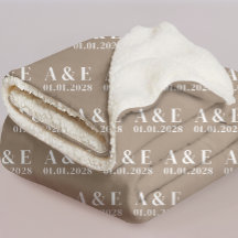 Huwelijksdeken op maat voor paar, bruid en bruideg