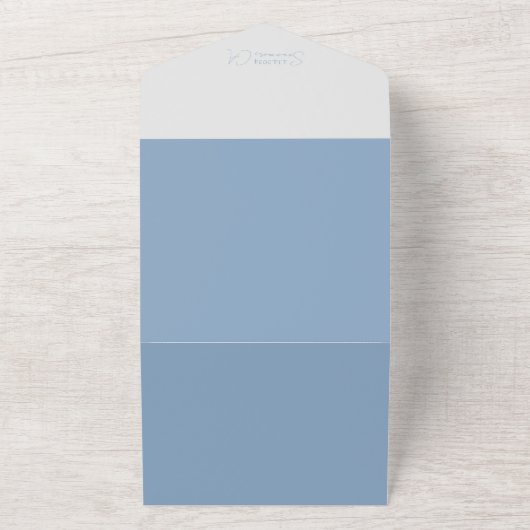 Huwelijksdetail en RSVP allen in één drievoudige All In One Uitnodiging (Buitenkant)