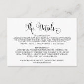 Huwelijksdetailkaart met zuidelijke belle-calligra informatiekaartje (Voorkant)