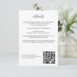 Huwelijksdetails bij het kampvuur informatiekaartje