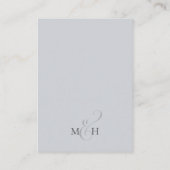 Huwelijksdetails Elegante website Dusty Blue Informatiekaartje (Achterkant)