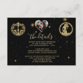 Huwelijksdetails Foto QR Code Informatiekaartje (Voorkant)