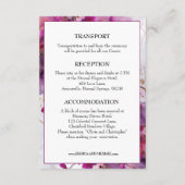 Huwelijksdetails Fuchsia Enchantment: Waterverf Informatiekaartje (Achterkant)