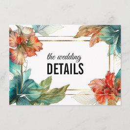 Huwelijksdetails Hibiscus Serenade Paradise Informatiekaartje