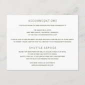 Huwelijksdetails Info Hand Schrijven Kalligrafie Informatiekaartje (Achterkant)