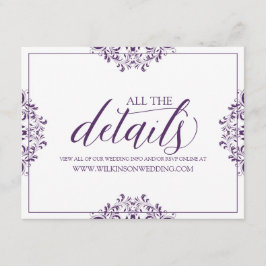 Huwelijksdetails / Info Kaart | Nadine (pruim)