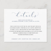 Huwelijksdetails Info Swirly Calligrafie Typografi Informatiekaartje (Voorkant)