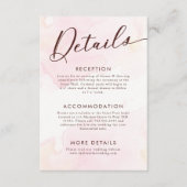 Huwelijksdetails Insteekkaart in Moderne Minimalis Informatiekaartje (Voorkant)