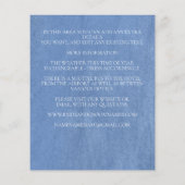 Huwelijksdetails Lichtblauwe Wildflower Vogelgrens Flyer (Achterkant)