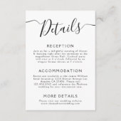 Huwelijksdetails minimaal informatiekaartje (Voorkant)