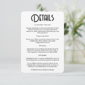 Huwelijksdetails QR-code Eenvoudig Zwart Minimaal Informatiekaartje (Staand voorkant)