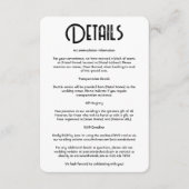 Huwelijksdetails QR-code Eenvoudig Zwart Minimaal Informatiekaartje (Voorkant)