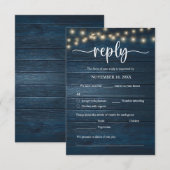 Huwelijksdiner RSVP, maaltijd opties, nummer verzo Informatiekaartje (Voorkant / Achterkant)