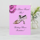 HUWELIJKSDOUCHE UITNODIGING DE PRINSES (Staand voorkant)