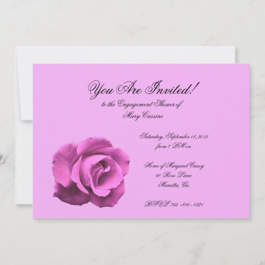 HUWELIJKSDOUCHE UITNODIGING DE PRINSES (Achterkant)