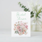 Huwelijksdouche uitnodiging postkaarten briefkaart (Staand voorkant)