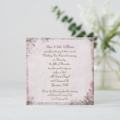 huwelijkse belofte vernieuwing ouderwetse bloemran kaart (Staand voorkant)