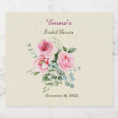 Huwelijkse Bruiloft met Roos uit het Verleden Op M Sparkling Wijnetiket (Enkel label)