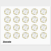 Huwelijkse bruiloft van Her Main Squeeze Lemons Ronde Sticker (Vel)