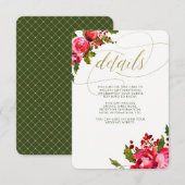 Huwelijkse Feestelijke Bruiloft | Informatie voor Informatiekaartje (Voorkant / Achterkant)