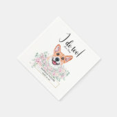 Huwelijkse Feestelijke Cocktailservetjes voor Hond Servet (Hoek)