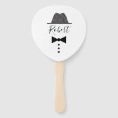 Huwelijkse Gay Bruidegoms Handwaaier (Achterkant)