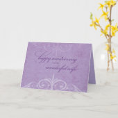 Huwelijkse Huwelijksjubileum Viering Lavendel Kaart (Gele Bloem)