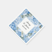 Huwelijkse Hydrangea Papieren Servetten op Maat (Hoek)