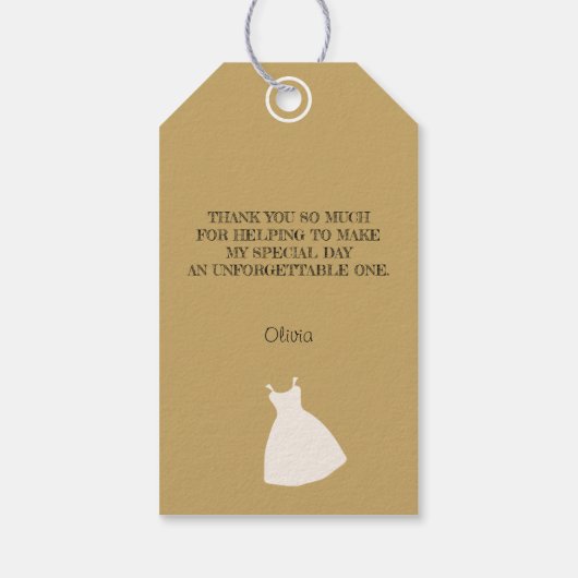 Huwelijkse Illustratie Sticker Cadeaulabel (Achterkant)