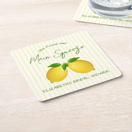Huwelijkse Lemon Bruiloft Kartonnen Onderzetters (Schuin)