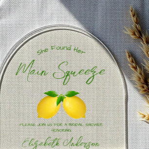 Huwelijkse Lemon Bruiloftsfeest Acryl Uitnodigingen