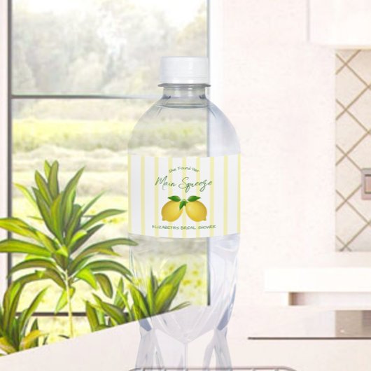 Huwelijkse Lemon Bruiloftsfeest Waterfles Etiket