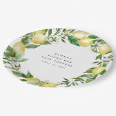 Huwelijkse Main Squeeze Citroenen Thema Papieren Bordje (Gekanteld)