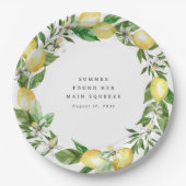 Huwelijkse Main Squeeze Citroenen Thema Papieren Bordje (Voorkant)