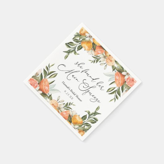Huwelijkse Oranje Bruiloft Servetten (Hoek)