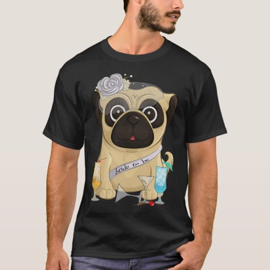 Huwelijkse Pug T-shirt (Voorkant)