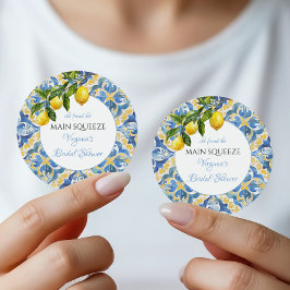 Huwelijkse Trouw Favoriet Citroen Hoofdattractie Ronde Sticker